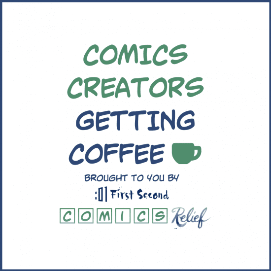 Comics Creators Getting Coffee four